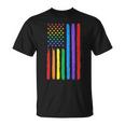 Lgbtq American Flag Pride Rainbow Gay Lesbian Bi Transgender Unisex T-Shirt