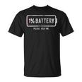 Mens 1 Battery Please Help Me Tshirt Funny Running On Empty 172 Trending Shirt Unisex T-Shirt