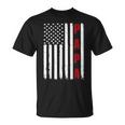 Mens Fathers Day Best Dad Ever Usa American Flag Unisex T-Shirt