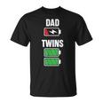 Mens Funny Dad Fathers Day Birthday Twins Twin Dad Unisex T-Shirt