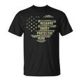 Mens Mens Husband Daddy Protector Heart Camoflage Fathers Day Unisex T-Shirt