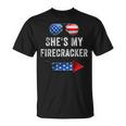 Mens Shes My Firecracker His And Hers 4Th July Matching Couples Unisex T-Shirt