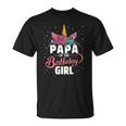 Papa Of The Birthday Girl Unicorn Girls Family Matching Unisex T-Shirt