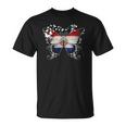 Paraguay Flag Butterfly Graphic Unisex T-Shirt