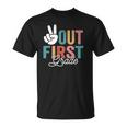 Peace Out First Grade Last Day Of School 2022 Graduation Unisex T-Shirt