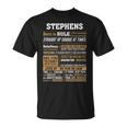 Stephens Name Stephens Born To Rule T-Shirt