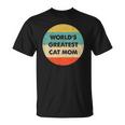 Worlds Greatest Cat Mom Vintage Retro Unisex T-Shirt