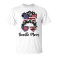 Doodle Mom Happy 4Th Of July American Flag Day Unisex T-Shirt