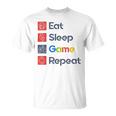 Eat Sleep Game Repeat Unisex T-Shirt