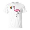 Flamingo Lgbt Flag Cool Gay Rights Supporters Gift Unisex T-Shirt