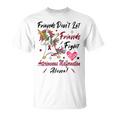 Friends Dont Let Friends Fight Arteriovenous Malformation Alone Unicorn Burgundy Ribbon Arteriovenous Malformation Support Arteriovenous Malformation Awareness Unisex T-Shirt