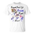 Friends Dont Let Friends Fight Chronic Fatigue Syndrome Cfs Alone Unicorn Blue Ribbon Chronic Fatigue Syndrome Support Cfs Awareness Unisex T-Shirt