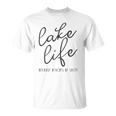 Lake Life Because Beaches Be Salty Funny Vacation Gift Unisex T-Shirt