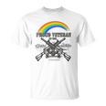 Lgbtq July 4Th American Flag Rainbow Proud Veteran Unisex T-Shirt