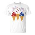 Memorial Day 4Th Of July Holiday Patriotic Ice Cream Unisex T-Shirt