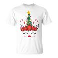 New Christmas Unicorn Face Santicorn Poinsettia Crown Cute V2 Unisex T-Shirt