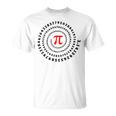 Pi Π Spiral Science Mathematics Math Irrational Number Sequence Unisex T-Shirt