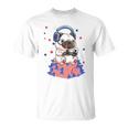 Pug Game Puppy Controller 4Th Of July Boys Kids Video Gamer Unisex T-Shirt