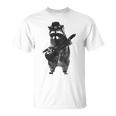 Raccoon Wielding Ukulele Unisex T-Shirt