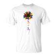 Rainbow Sunflower Love Is Love Lgbt Gay Lesbian Pride Unisex T-Shirt