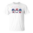 Three Gnomes Celebrating Independence Usa Day 4Th Of July Unisex T-Shirt