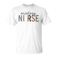 Womens Oncology Nurse Leopard Print Nursing School Women Unisex T-Shirt