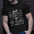 48Th Wedding Anniversary 48 Years Marriage Matching Unisex T-Shirt