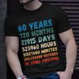 60Th Birthday 60 Years Of Being Awesome Wedding Anniversary Unisex T-Shirt Gifts for Him