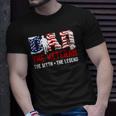 American Veteran Grandpa - Dad Veteran Myth Legend Unisex T-Shirt Gifts for Him