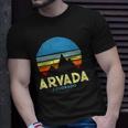 Arvada Colorado Mountains Vintage Retro Unisex T-Shirt Gifts for Him