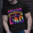 Awesome Like My Dad Matching Fathers Day Family Kids Tie Dye V2 Unisex T-Shirt Gifts for Him