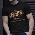 Babb Shirt Personalized Name GiftsShirt Name Print T Shirts Shirts With Names Babb Unisex T-Shirt Gifts for Him
