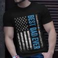 Best Dad Ever Us American Flag Gift For Fathers Day Unisex T-Shirt Gifts for Him