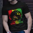 Black Women Messy Bun Juneteenth Celebrate Indepedence Day Unisex T-Shirt Gifts for Him