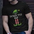 Bonus Dad Elf Matching Family Group Christmas Party Pajama Unisex T-Shirt Gifts for Him