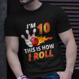 Bowling Birthday 10 Years Old Boy Tee Funny Bowler Girl Kids Unisex T-Shirt Gifts for Him