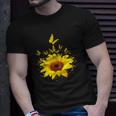 Butterflies Sunflower Smoke Unisex T-Shirt Gifts for Him