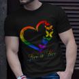 Butterfly Heart Rainbow Love Is Love Lgbt Gay Lesbian Pride Unisex T-Shirt Gifts for Him