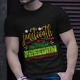 Celebrate Juneteenth Green Freedom African American Unisex T-Shirt Gifts for Him