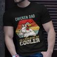 Chicken Chicken Chicken Dad Like A Regular Dad Farmer Poultry Father Day V4 Unisex T-Shirt Gifts for Him