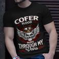 Cofer Blood Runs Through My Veins Name V2 Unisex T-Shirt Gifts for Him