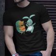 Cute Dancing Hedgehog & Rabbit Cartoon Art Unisex T-Shirt Gifts for Him