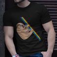 Cute Sloth Design - New Sloth Climbing A Rainbow Unisex T-Shirt Gifts for Him
