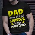 Dad Knows A Lot But Grandpa Know Everything Father Day T-shirt Gifts for Him