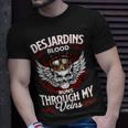 Desjardins Blood Runs Through My Veins Name V2 Unisex T-Shirt Gifts for Him