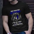 Distressed My Grandpa Is A Police Officer Gift Tee Unisex T-Shirt Gifts for Him
