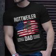 Dog Owner Us Flag 4Th Of July Fathers Day Rottweiler Dad Unisex T-Shirt Gifts for Him