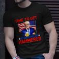 Donald Drunk Trump 4Th Of July Drinking Presidents Usa Flag Unisex T-Shirt Gifts for Him