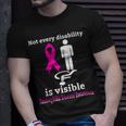 Every Disability Is Visible Eosinophilic Disease Awareness Pink Ribbon Eosinophilic Disease Eosinophilic Disease Awareness Unisex T-Shirt Gifts for Him