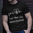 Faith Hope Love Asthma Awareness Heartbeat Christian Cross Grey Ribbon Asthma Asthma Awareness Unisex T-Shirt Gifts for Him